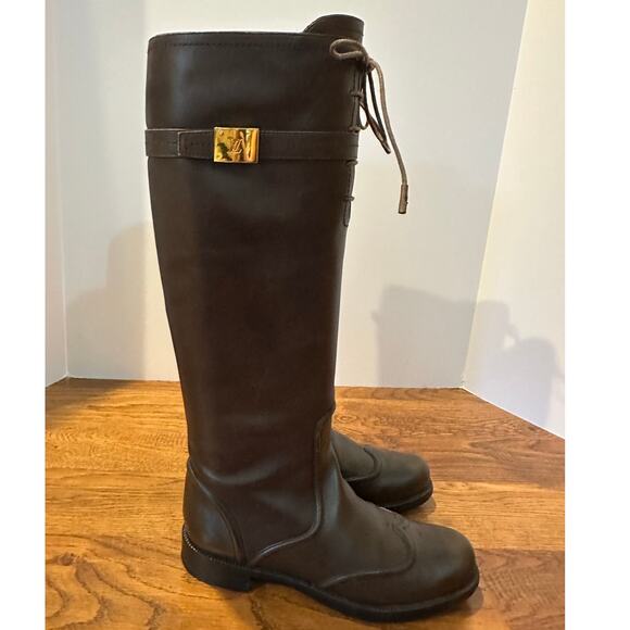 Louis Vuitton Women's Rich Brown Leather Long Boots Size 36 – Authentic - Picture 2 of 16